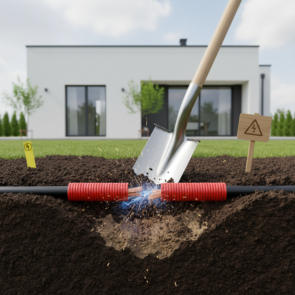 Elektros kabeliai po žeme: įspėjimas sodybų šeimininkams