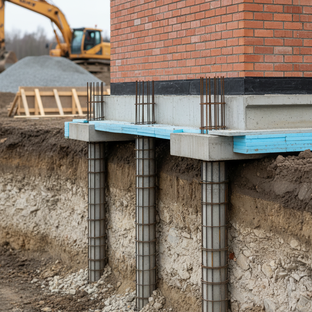 Poliniai pamatai su rostverku: ką žinoti statytojams?