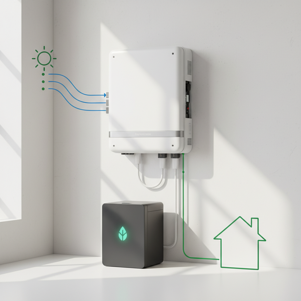 Saulės elektrinė su hibridiniu inverteriu: geriausias pasirinkimas